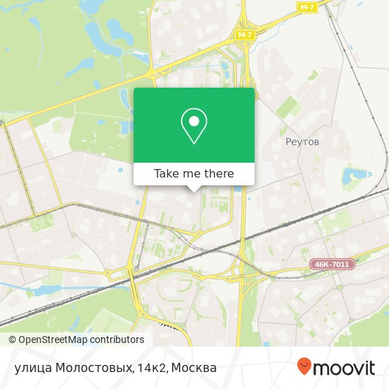 Карта улица Молостовых, 14к2