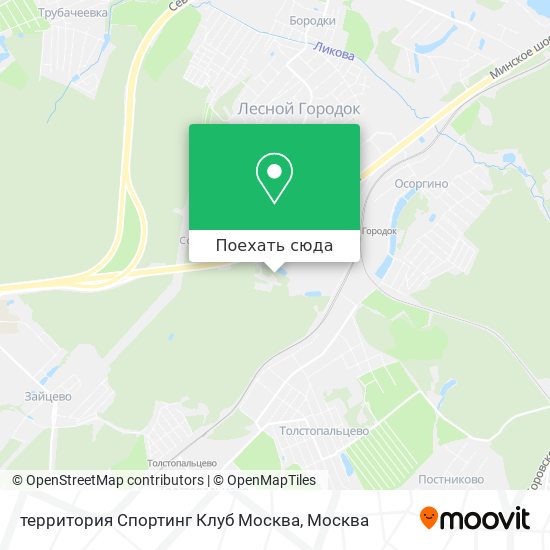Карта территория Спортинг Клуб Москва