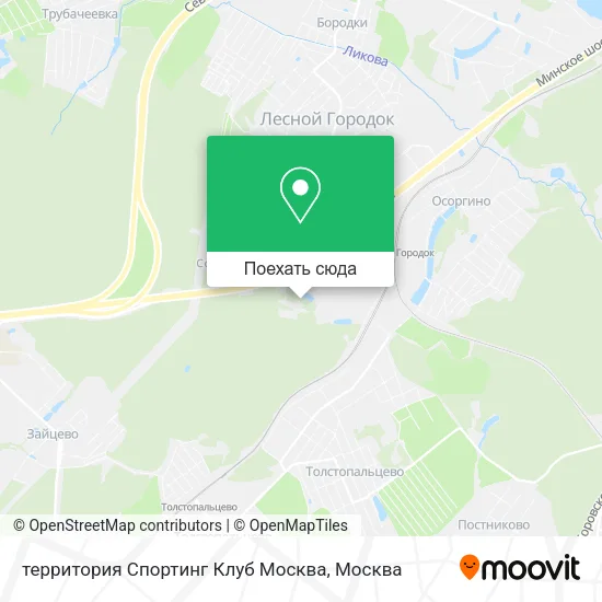Карта территория Спортинг Клуб Москва