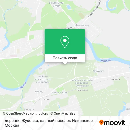 Карта деревня Жуковка, дачный поселок Ильинское