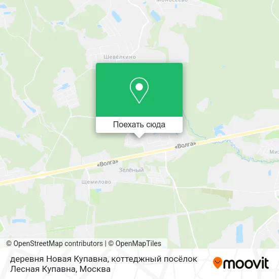 Карта деревня Новая Купавна, коттеджный посёлок Лесная Купавна