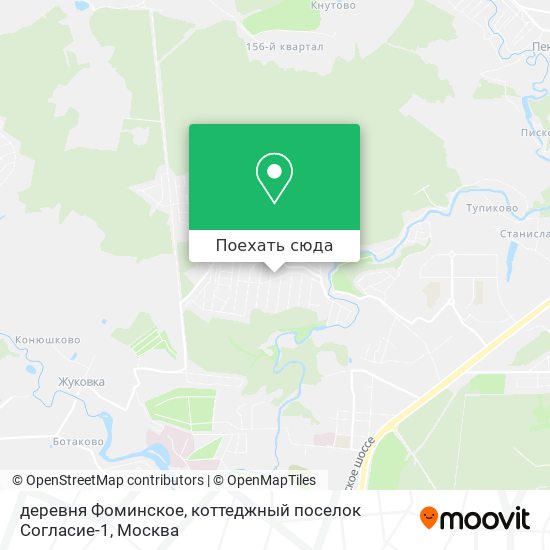 Карта деревня Фоминское, коттеджный поселок Согласие-1