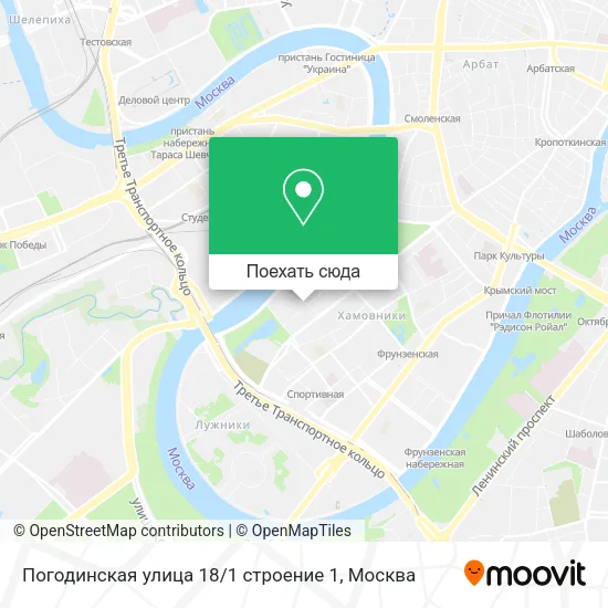 Карта Погодинская улица 18 / 1 строение 1