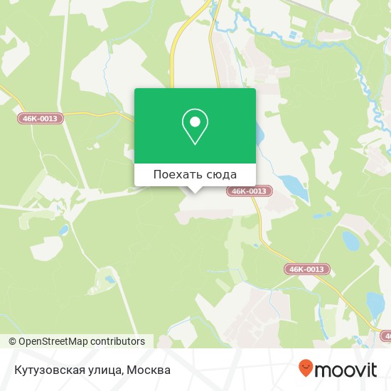 Карта Кутузовская улица