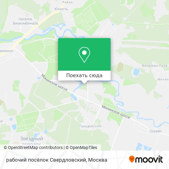 Карта рабочий посёлок Свердловский
