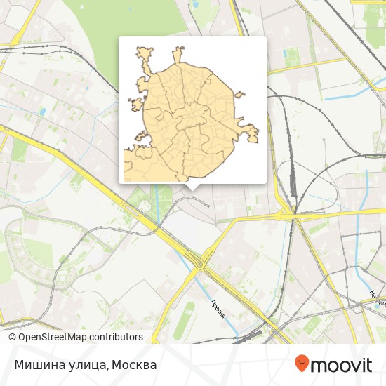 Карта Мишина улица