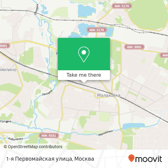 Карта 1-я Первомайская улица