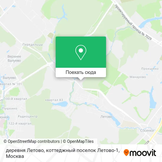 Карта деревня Летово, коттеджный поселок Летово-1