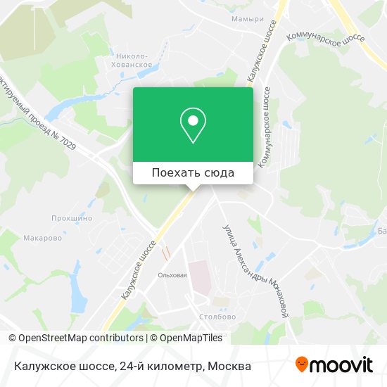 Карта Калужское шоссе, 24-й километр