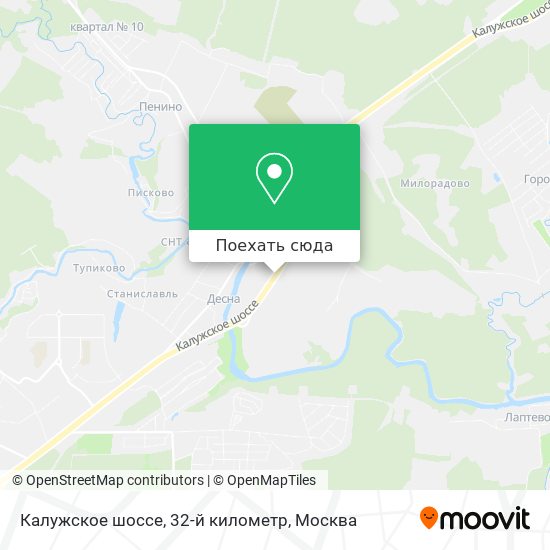 Карта Калужское шоссе, 32-й километр