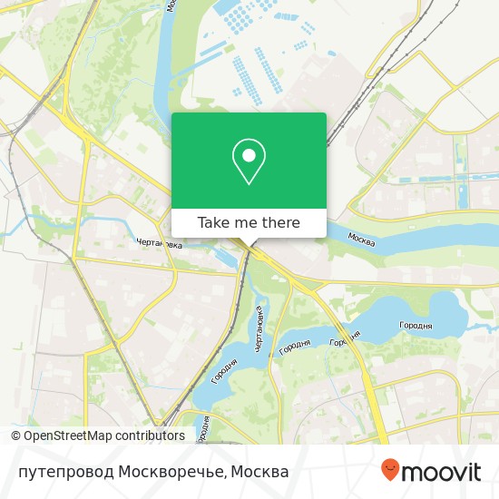 Карта путепровод Москворечье