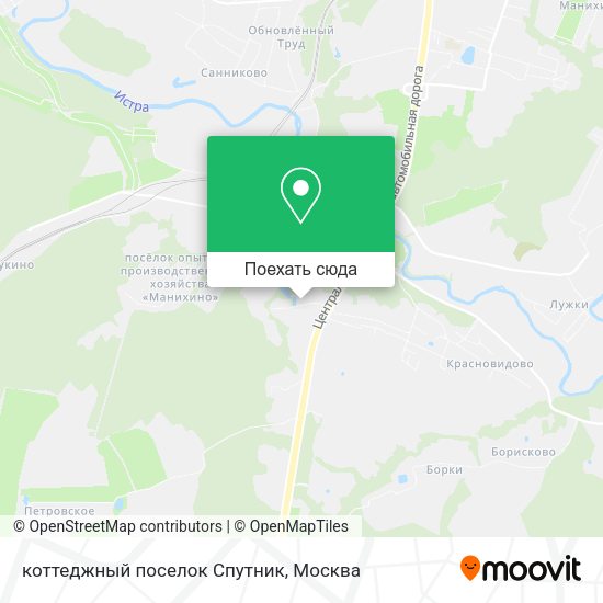 Карта коттеджный поселок Спутник