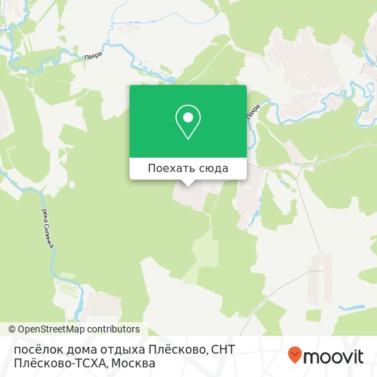 Карта посёлок дома отдыха Плёсково, СНТ Плёсково-ТСХА
