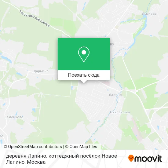 Карта деревня Лапино, коттеджный посёлок Новое Лапино