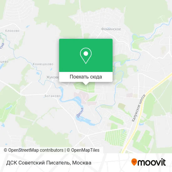 Карта ДСК Советский Писатель