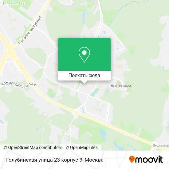 Карта Голубинская улица 23 корпус 3