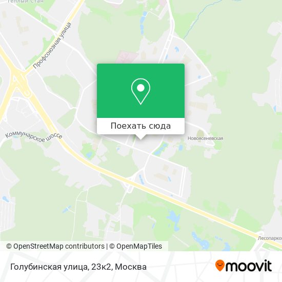 Карта Голубинская улица, 23к2