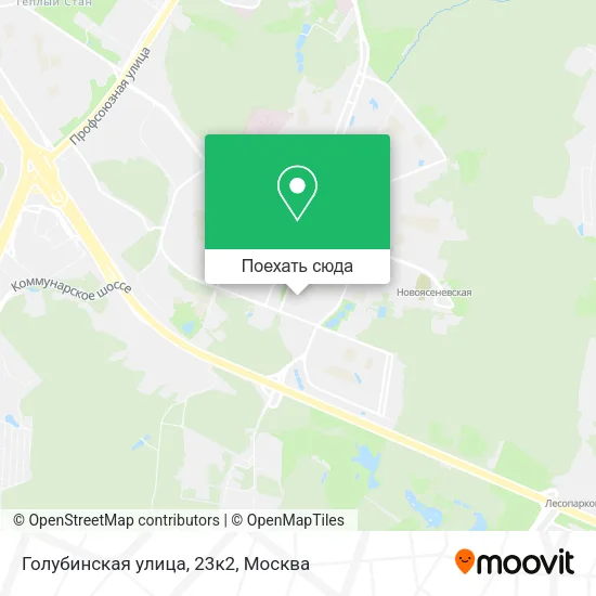 Карта Голубинская улица, 23к2