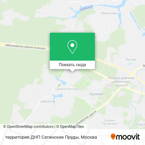 Карта территория ДНП Сатинские Пруды