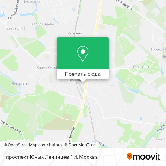 Карта проспект Юных Ленинцев 1И