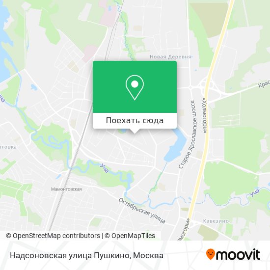 Карта Надсоновская улица Пушкино