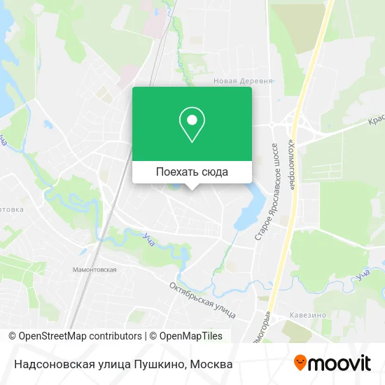 Карта Надсоновская улица Пушкино
