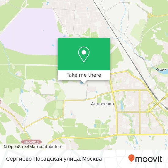 Карта Сергиево-Посадская улица