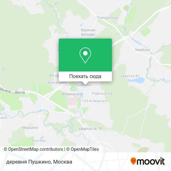 Карта деревня Пушкино