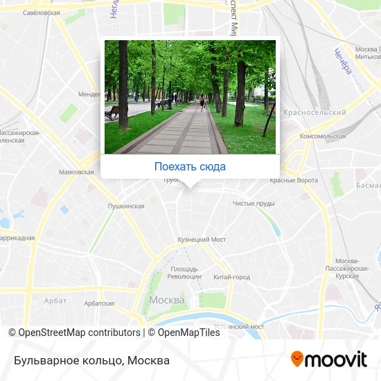 Карта Бульварное кольцо