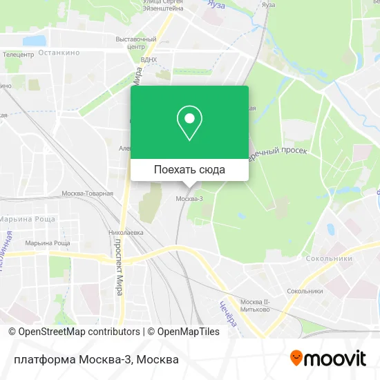 Карта платформа Москва-3