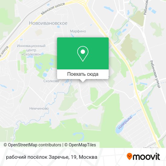 Карта рабочий посёлок Заречье, 19