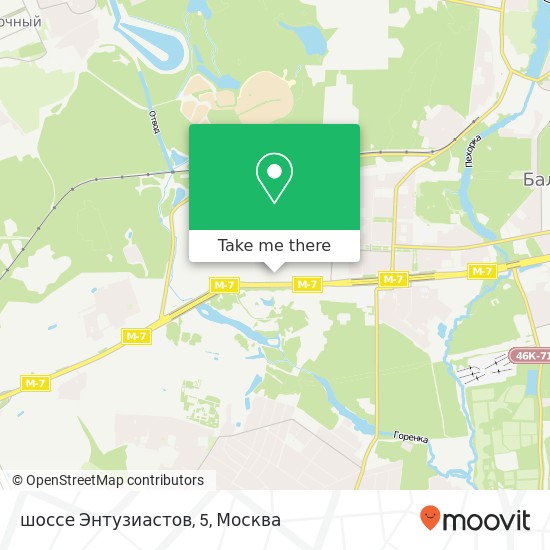 Карта шоссе Энтузиастов, 5