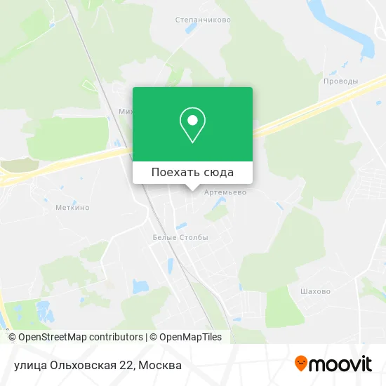Карта улица Ольховская 22