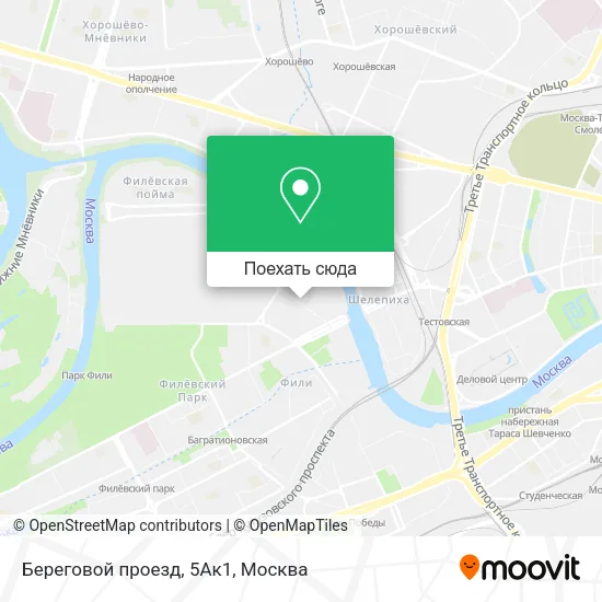 Карта Береговой проезд, 5Ак1