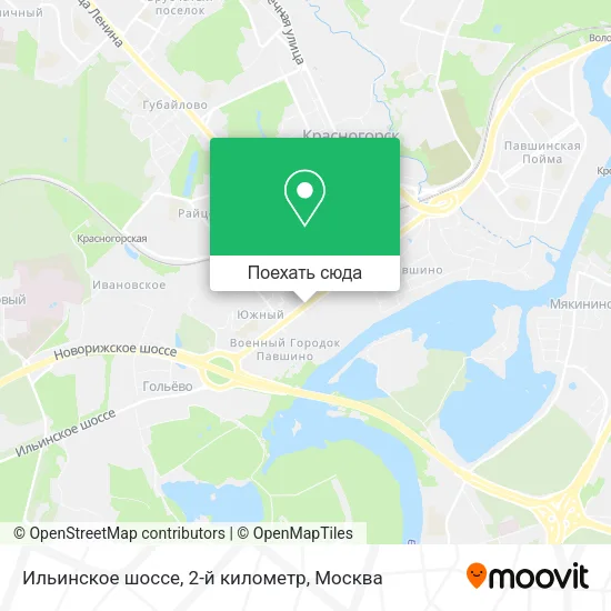 Карта Ильинское шоссе, 2-й километр