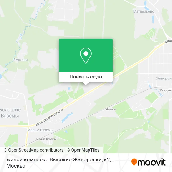Карта жилой комплекс Высокие Жаворонки, к2