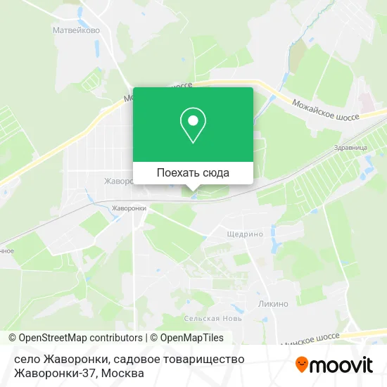 Карта село Жаворонки, садовое товарищество Жаворонки-37