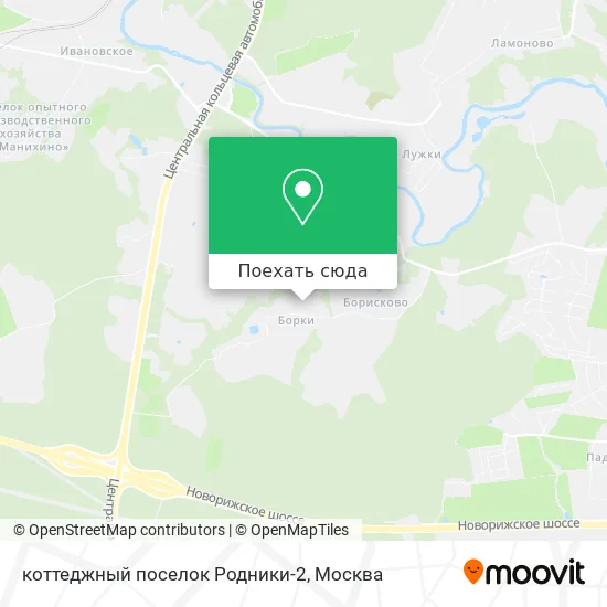 Карта коттеджный поселок Родники-2