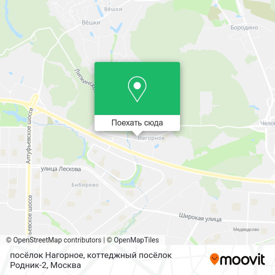 Карта посёлок Нагорное, коттеджный посёлок Родник-2