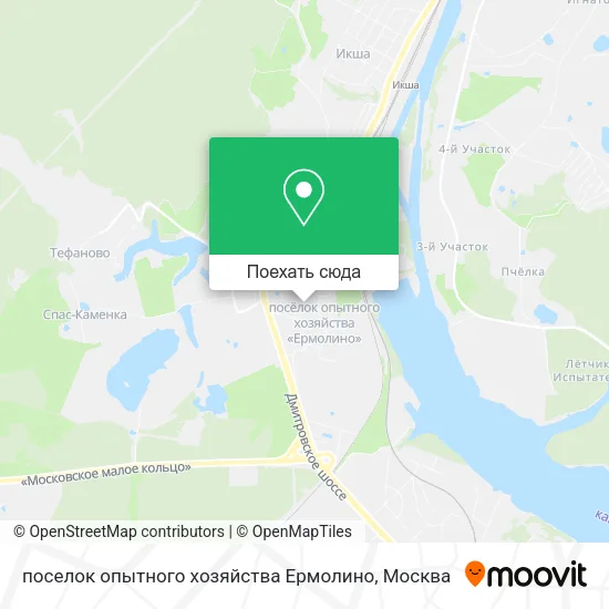Карта поселок опытного хозяйства Ермолино