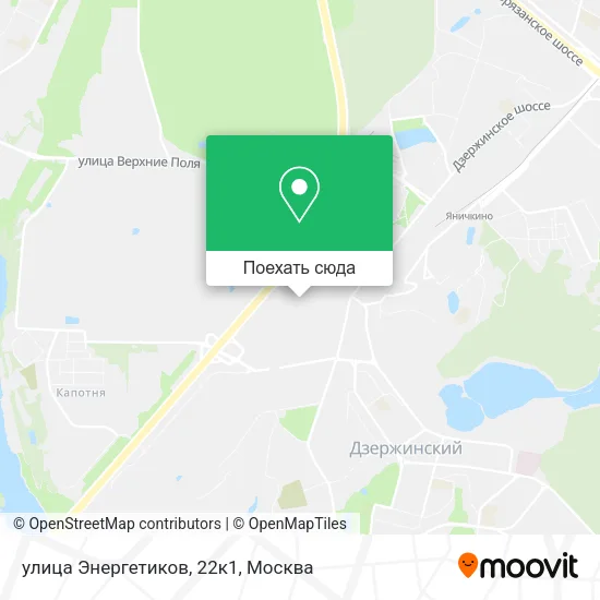 Карта улица Энергетиков, 22к1