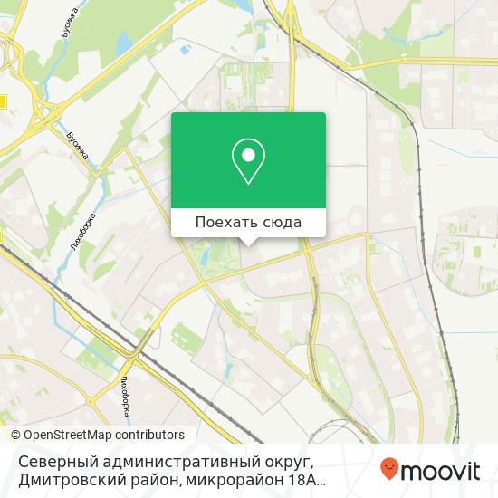 Карта Северный административный округ, Дмитровский район, микрорайон 18А Дегунино