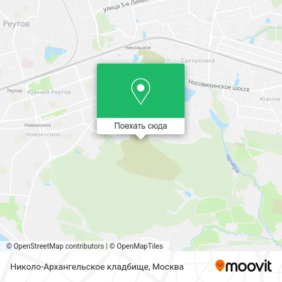 Карта Николо-Архангельское кладбище