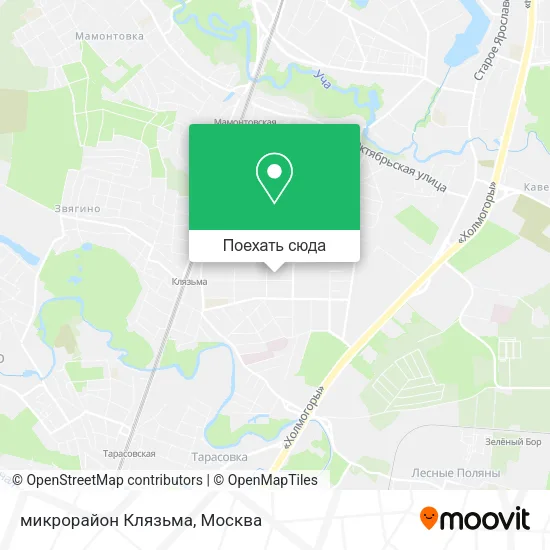 Карта микрорайон Клязьма