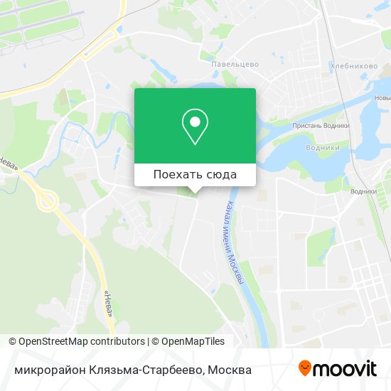 Карта микрорайон Клязьма-Старбеево