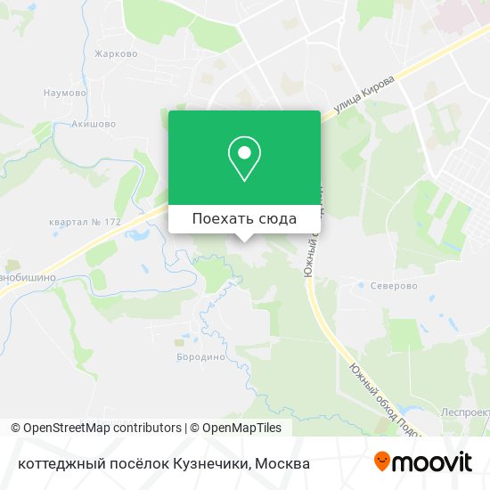 Карта коттеджный посёлок Кузнечики
