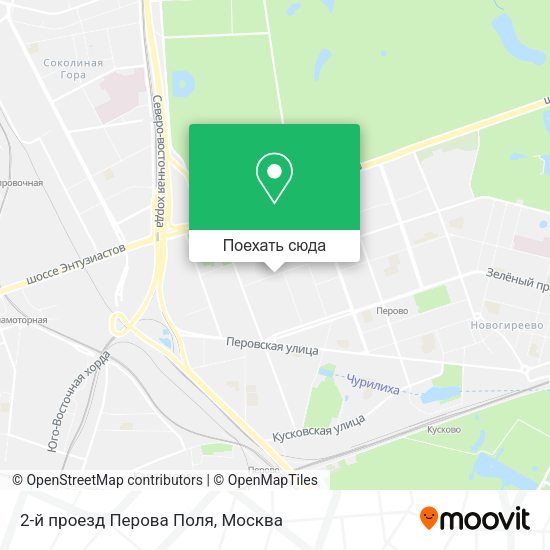 Карта 2-й проезд Перова Поля