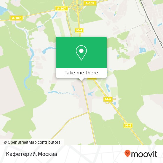 Карта Кафетерий, Домодедово 142050