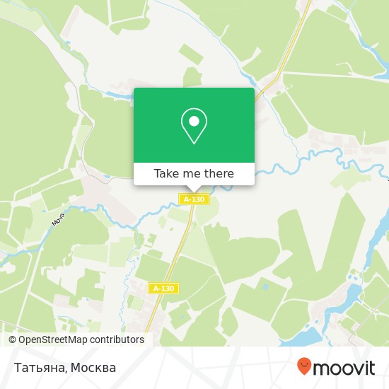 Карта Татьяна, Калужское шоссе Москва 142160