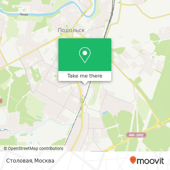 Карта Столовая, Подольск 142105